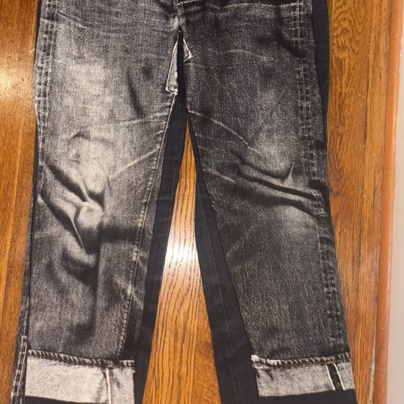 Jean Paul Gaultier – Denim Trompe L'oeil Jeans Black/Gray Size 6 / 8 6/8 FR42 - Picture 5 of 11